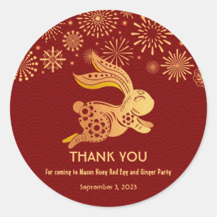 Mason Huey Red Egg und Ginger Party Runder Aufkleber