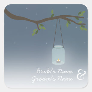 Mason Jar Abend Outdoor Wedding Sticker
