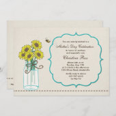 Mason Jar Arrangement Mother's Day Einladung (Vorne/Hinten)