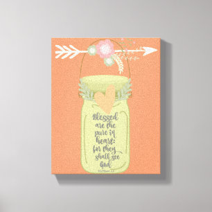 Mason Jar Bible Verse Leinwanddruck
