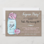 Mason Jar Birthday Party Einladung (Vorderseite)