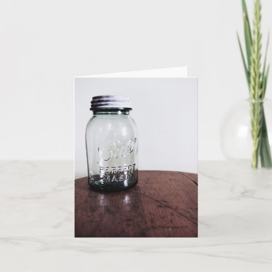 Mason Jar Blank Note Card Karte (Vorderseite)