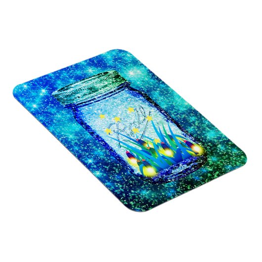 Mason-Jar-Blitzfehler glühender Feuer-Magnet Magnet (Rechte Seite)