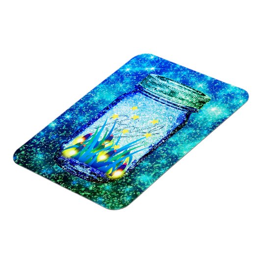 Mason-Jar-Blitzfehler glühender Feuer-Magnet Magnet (Linke Seite)