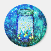 Mason-Jar-Blitzfehler glühender Feuer-Magnet Magnet (Vorne)