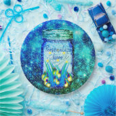 Mason-Jar-Blitzfehler glühender Feuer-Magnet Pappteller (Party)