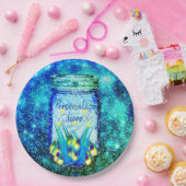 Mason-Jar-Blitzfehler glühender Feuer-Magnet Pappteller (Party)