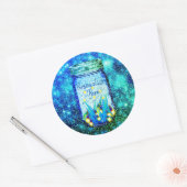 Mason-Jar-Blitzfehler glühender Feuer-Magnet Runder Aufkleber (Umschlag)