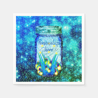 Mason-Jar-Blitzfehler glühender Feuer-Magnet Serviette