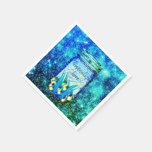 Mason-Jar-Blitzfehler glühender Feuer-Magnet Serviette (Ecke)