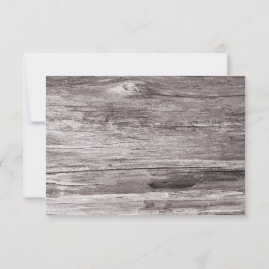 Mason Jar Blue Hydrangea Wood Wedding RSVP Karte (Rückseite)