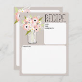 Mason Jar Blume Rezept Card (Vorne/Hinten)