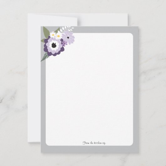 Mason Jar Blume Rezept Card (Rückseite)