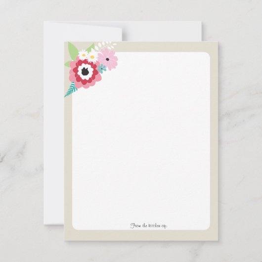 Mason Jar Blume Rezept Card (Rückseite)