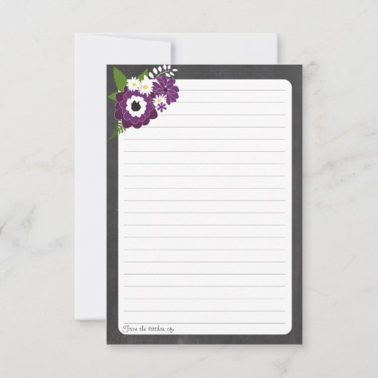 Mason Jar Blume Rezept Card (Rückseite)