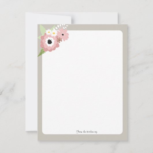 Mason Jar Blume Rezept Card Einladung (Rückseite)