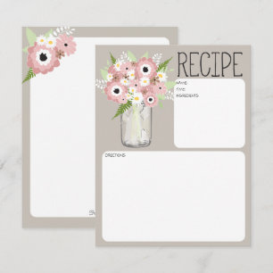 Mason Jar Blume Rezept Card Einladung