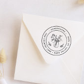 Mason Jar Blume Rücksendeadresse Permastempel