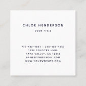 Mason Jar Blume Rundlogo Quadratische Visitenkarte (Rückseite)