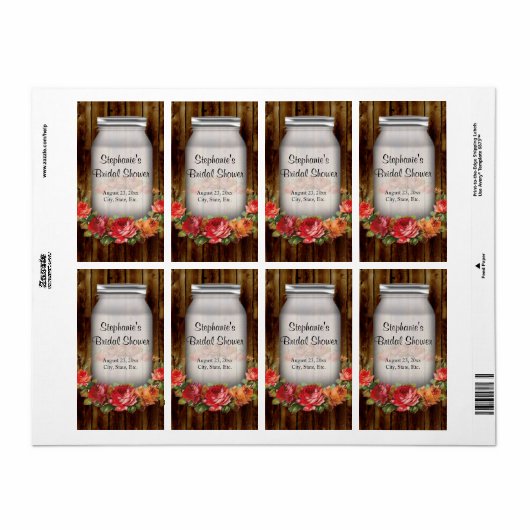 Mason Jar Blume Wreath Brautparty (Vorne)