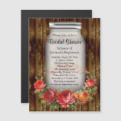 Mason Jar Blume Wreath Brautparty Magneteinladung (Vorne/Hinten)