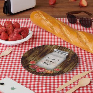 Mason Jar Blume Wreath Brautparty Pappteller