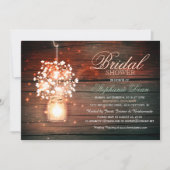 Mason Jar blumengeschmückte Brautdusche Einladung (Vorderseite)