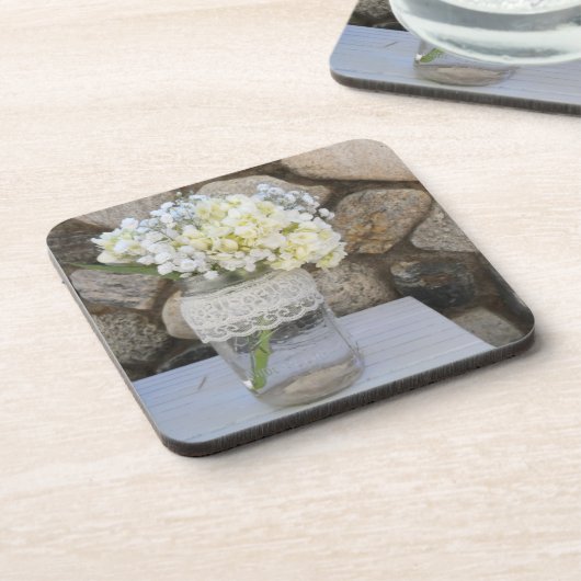 Mason Jar Bouquet Getränkeuntersetzer (Linke Seite)