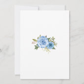 Mason jar Brautparty Blau Blumenland Chic Einladung (Rückseite)