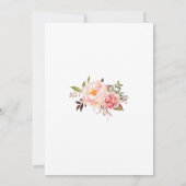 Mason Jar Brautparty Rosa Blumenhain Chic Einladung (Rückseite)