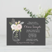 Mason Jar Bridal Dusche Einladung (Stehend Vorderseite)
