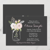Mason Jar Bridal Dusche Einladung (Vorne/Hinten)
