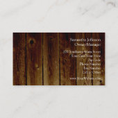 Mason Jar Briefmarke auf dem dunklen Holzplaner Visitenkarte (Rückseite)