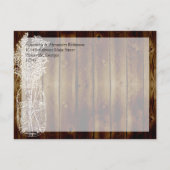 Mason Jar Briefmarke/Dunkles Holz Save the Date Ankündigungspostkarte (Rückseite)