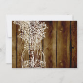 Mason Jar Briefmarke Dunkles Wood-Look Save the Da Save The Date (Rückseite)