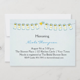 Mason Jar Bunting, Brautparty Einladung