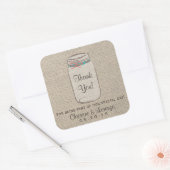 Mason Jar Burlap Rustic Wedding Sticker (Umschlag)