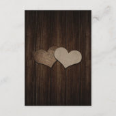 Mason Jar Burlap Rustic Wood Accommodation Cards Begleitkarte (Rückseite)