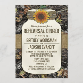 Mason Jar Camouflage Probe Abendessen Einladungen