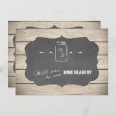 Mason Jar Chalboard Werden Sie unser Ringträger? (Vorne/Hinten)