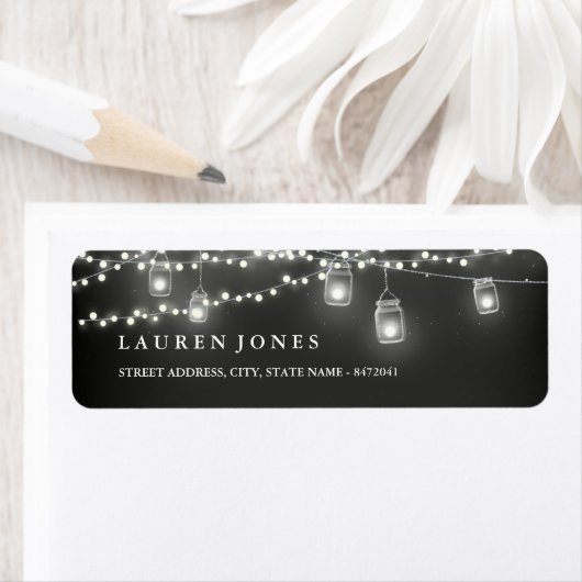 Mason Jar Chalkboard Address Labels (Insitu)