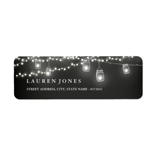 Mason Jar Chalkboard Address Labels (Vorne)