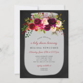 Mason Jar Chalkboard Babydusche Einladungen (Vorderseite)