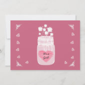 Mason Jar Chalkboard Rustic Baby Shower A01E Einladung (Rückseite)
