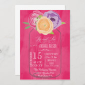 Mason Jar Chalkboard Sip and See Einladung (Vorne/Hinten)