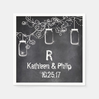 Mason Jar Chalkboard String Lights Rustische Hochz Serviette