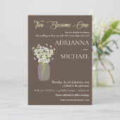 Mason Jar Christliche religiöse Hochzeitseinladung Einladung (Stehend Vorderseite)