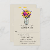 Mason Jar Daisies und Sonnenblumen | UAWG | RSVP Karte (Vorne/Hinten)