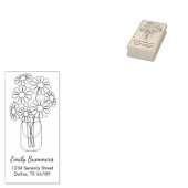 Mason Jar Daisy Blume Adresse Gummistempel (Stempel)
