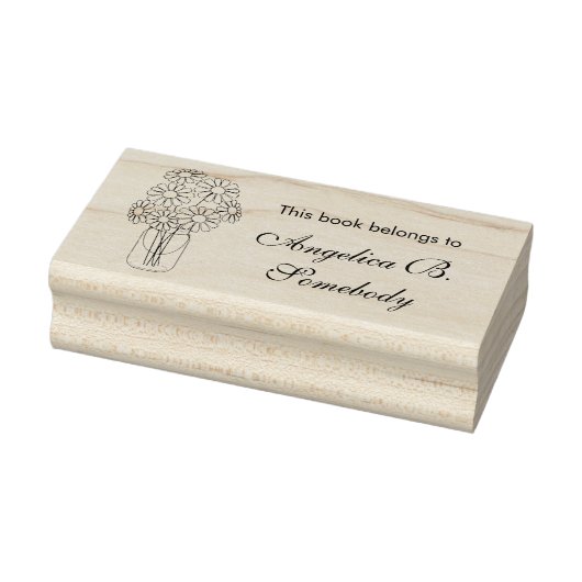 Mason Jar Daisy Blume Bouquet Buchzeichen Gummistempel (Stempel)